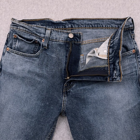 Levi's 512 Slim‎ Taper Jeans Men's 32x31 Blue Stone Wash Denim Stretch Faded - Picture 2 of 10